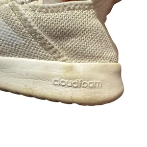 Adidas Cloudfoam Pure Shoes‎ Womens Size 8 White Knit Lace Up Running Athletic thumbnail 7