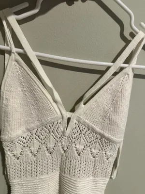Abercrombie and fitch crochet white dress thumbnail 3