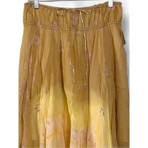 Free People Bohemian 70s FP One Kaia Asymmetrical Midi Skirt Desert Mirage Large thumbnail 10