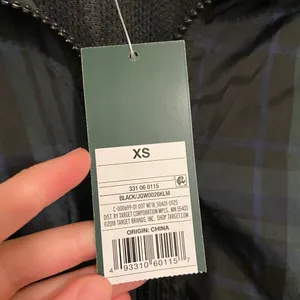 NEW Wild Fable women’s black green plaid zip windbreaker bomber jacket‎ XS thumbnail 5