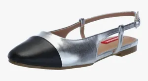 UNIONBAY Women's Cassidy Ballet Slingback Flat silver black Shoes Size 9 NIB thumbnail 1