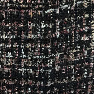 Metallic Tweed Plaid Shift Mini Dress Mod 60s Forever 21 Pink Black Womens S thumbnail 8