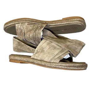 Tory Burch Gathered Slingback Strap Coastal Suede Espadrille Sandals Size 7.5 thumbnail 7