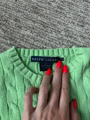 Polo Ralph Lauren Green Distressed Sweater Vest size small thumbnail 2