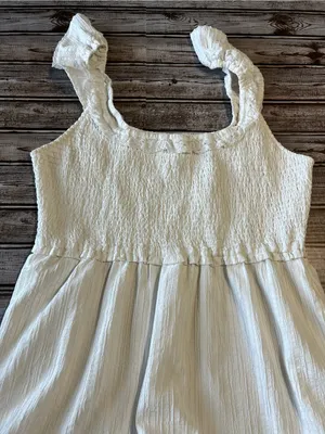 American Eagle Outfitters White Smocked Midi Coastal Dress Size XL thumbnail 9