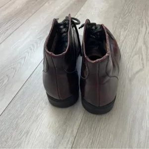 Vintage Leather Boots lace up ankle womens Brown (size 7) classic heritage work thumbnail 5