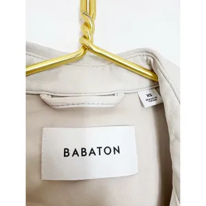 Aritzia Babaton Ava Jacket Vegan Leather Matte Pearl Belted Coat Size XS thumbnail 6