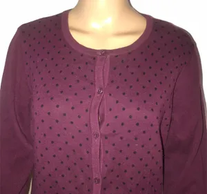 Croft & Barrow Polka Dot Buttoned Cardigan thumbnail 3