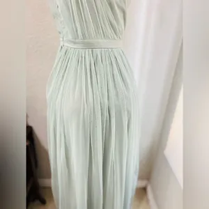 Anaya with love One-Shoulder Maxi dress Tulle Gown in Sage Green Size 4 EUC thumbnail 10