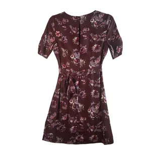 ASTR The Label Floral Mini Dress Burgundy Faux‎ Wrap S/S XS Soft Girl Romantic thumbnail 2