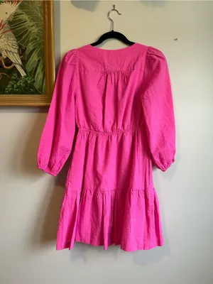 Lilly Pulitzer Deacon Mini Dress Pink 3/4 Sleeves Womens 2 Whimsy Preppy thumbnail 7