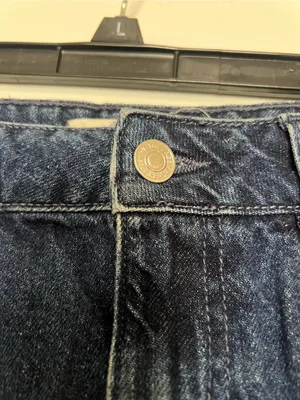 We The Free Dark Blue Denim Mini Skirt with Frayed Hem thumbnail 3