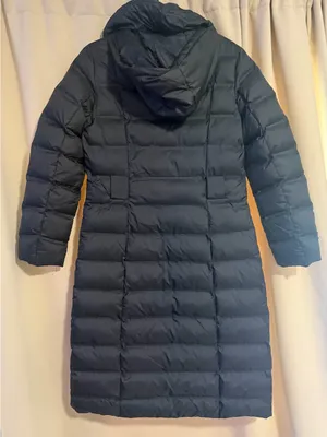 Kenneth Cole Black Long Quilted Puffer Coat with Hood thumbnail 7