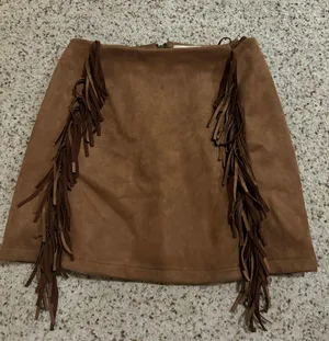 Fringe Brown Skirt Size XS thumbnail 1