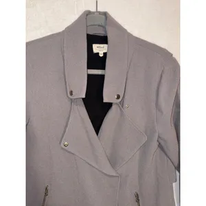 Wilfred Aritzia‎ Gray Mayet crepe moto Jacket Asymmetrical Snap Zipper Cuff thumbnail 6