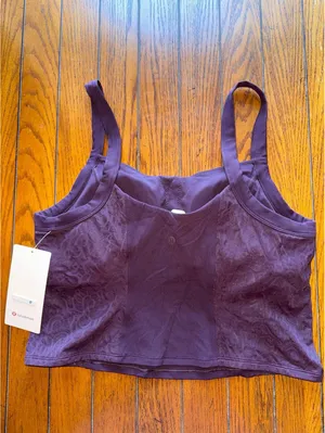 Lululemon Align Lace-Panel Tank Padded Black Plum Size XL/Size 12 NWT thumbnail 2