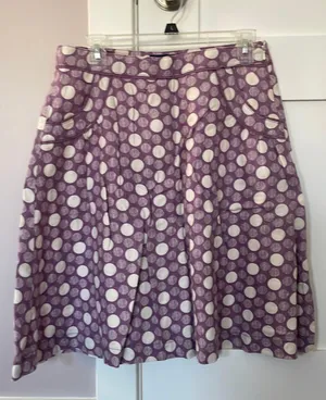 Boden Purple poka dot skirt thumbnail 1