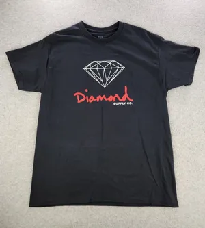 Diamond Supply Co. Women's Logo Shirt Top‎ Skateboarding Life Black Sz Large thumbnail 1