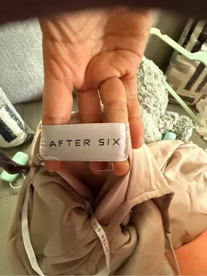 After Six Pale Blush Halter Maxi Gown thumbnail 3