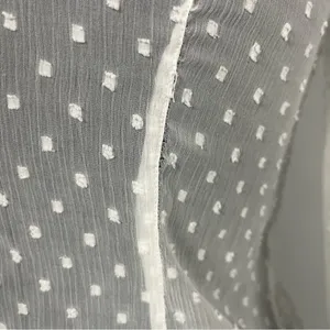 New Abercrombie & fitch while polka dot tie-front ruffle mesh long sleeve small thumbnail 6