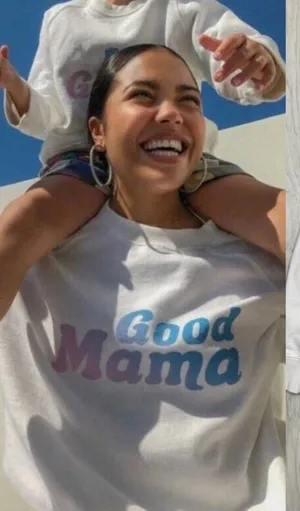 Good American Good Mama Crewneck Cropped Sweatshirt size 2 M Medium thumbnail 1