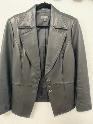 Classiques Entier Black leather jacket thumbnail 1