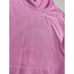 Kut from the Kloth Aliena Hoodie Neon Pink Distressed Cotton Pullover Large thumbnail 5