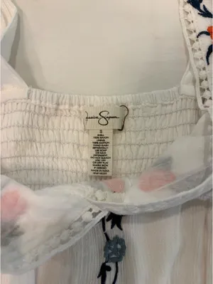 Jessica Simpson White Embroidered Dress Mini thumbnail 3