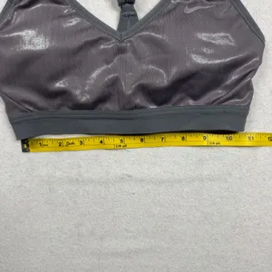 Nike Indy Party Pack Sports Bra Women’s Small Gray Silver Metallic Light Support thumbnail 4