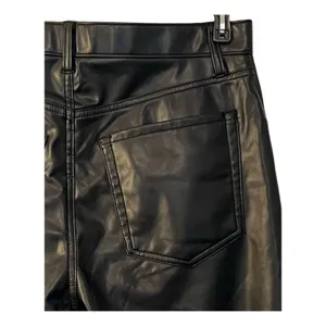 Abercrombie & Fitch Pants Womens Size 10 Black Faux Leather Curve Love High Rise thumbnail 6