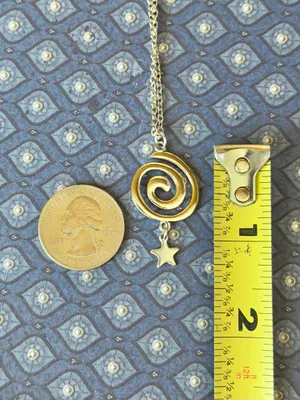 Handmade fully stainless steel spiral swirl uzumaki funky boho grunge style necklace🌀 thumbnail 5