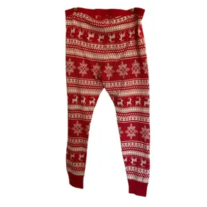 Old Navy Red Fair Isle Reindeer Snowflake Print Christmas Pajama Pants XL thumbnail 2