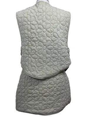 Free People Folk Floral Daisy Quilted Vest & Skirt Suit Set Size Small thumbnail 7