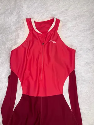 Saucony Women's Triathlon Suit Two-Tone Front-Zip One-Piece Swimsuit size XL thumbnail 4