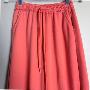 Junior's Sweatpants DIY Small Orange Wide Leg Distressed Raw Activewear Grunge thumbnail 4