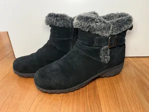 Khombu Boots Womens Size 6 Black Lindsey Faux Fur Ankle Winter Snow Booties thumbnail 3