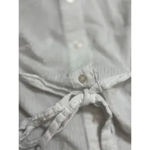 Tommy Hilfiger Womens Size 2‎ White Swiss Dot Long Sleeve Tie Waist Shirt Dress thumbnail 4