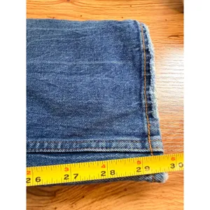 Abercrombie & Fitch The 90s Straight Ultra High Rise Raw Hem Jeans Blue 28/6R thumbnail 7