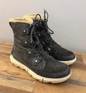 Sorel Explorer II Joan Dual Zip Waterproof Insulated Winter Snow Boots Gray thumbnail 1
