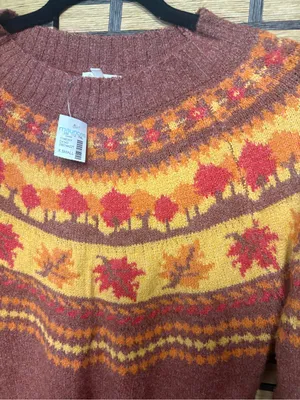 Maurice’s brown and orange fall sweater size XS thumbnail 3