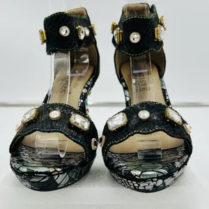 L'ARTISTE SPRING STEP Jewell Sz US 5.5-6 EUR36 Embellished Heel Platform Sandals thumbnail 5