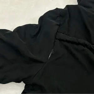 Black Comfy Winter Mid Length Thick Warm Faux Fur Lined Jacket Coat Women’s S thumbnail 13