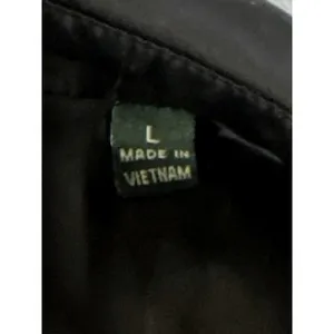 Lauren Ralph Lauren Womens‎ Black Trench Coat Hidden Button Rain Jacket Large thumbnail 9