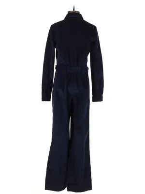 Sezane Bob jumpsuit in navy corduroy thumbnail 5