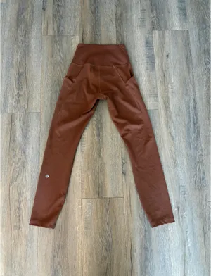 Lululemon Wunder Train HR Tight 25" with Pockets in Roasted Brown thumbnail 3