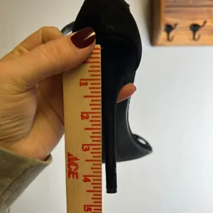 Nasty Gal Black Suede‎ Pointed Toe Stiletto Ankle Strap Heels Women's Size 10M thumbnail 8