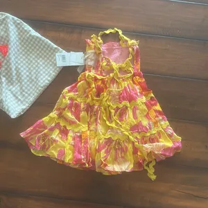 NWT Sundress Tea Flowers Print Dress thumbnail 4
