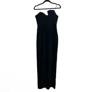 Amanda Uprichard Puzzle Gown Strapless Maxi Dress In Black thumbnail 7