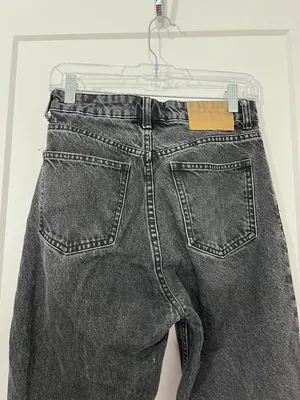 Zara Size 2 Black 100% Cotton Rigid High-Rise Jeans thumbnail 5