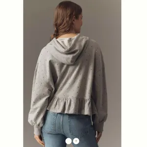 Anthropologie Pilcro Drop-Shoulder Flounce Hoodie thumbnail 4